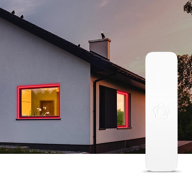 Fönsterlarm med vibrationsdetektor