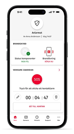 iPhone med Guardian Check On Me aktiverat iPhone med Guardian Check On Me aktiverat